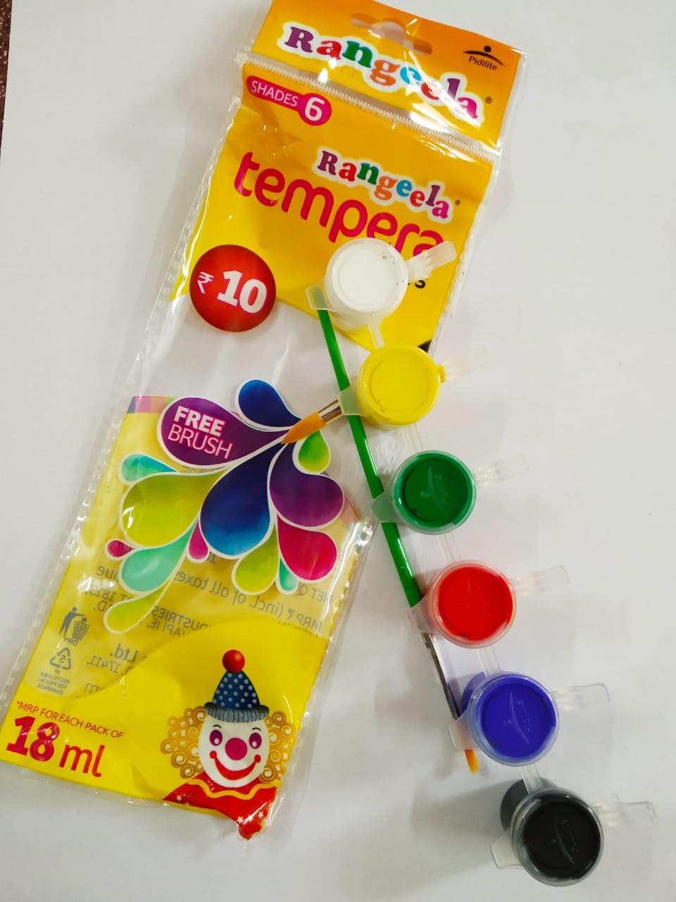 Rangeela Tempera Color 6 Shades + 1 Brush free)